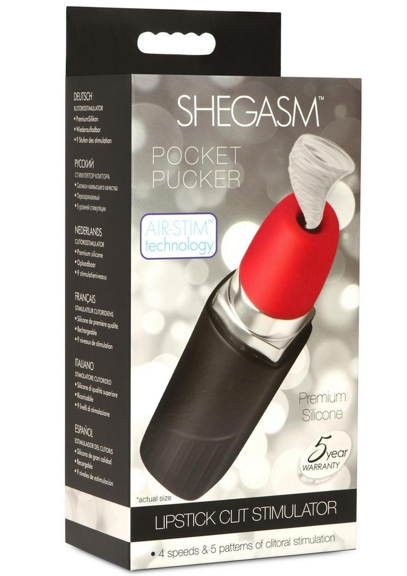 Shegasm Pocket Pucker Silicone Lipstick Clitoral Stimulator