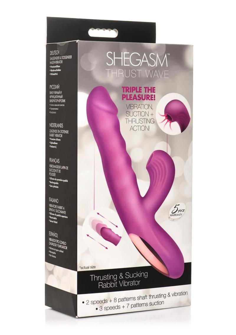 SheGasm Thrust Wave Thrusting & Sucking Rabbit Vibrator