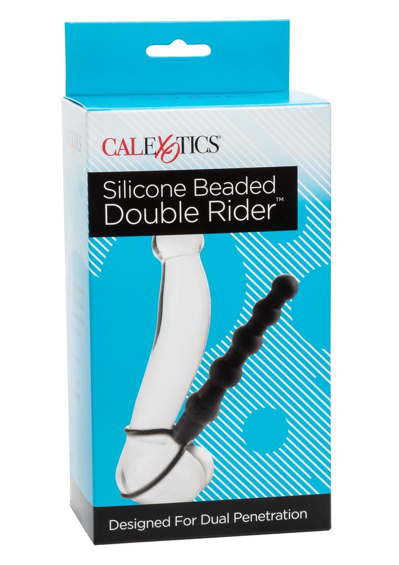CalExotics Silicone Beaded Double Rider Anal Probe Cock Ring