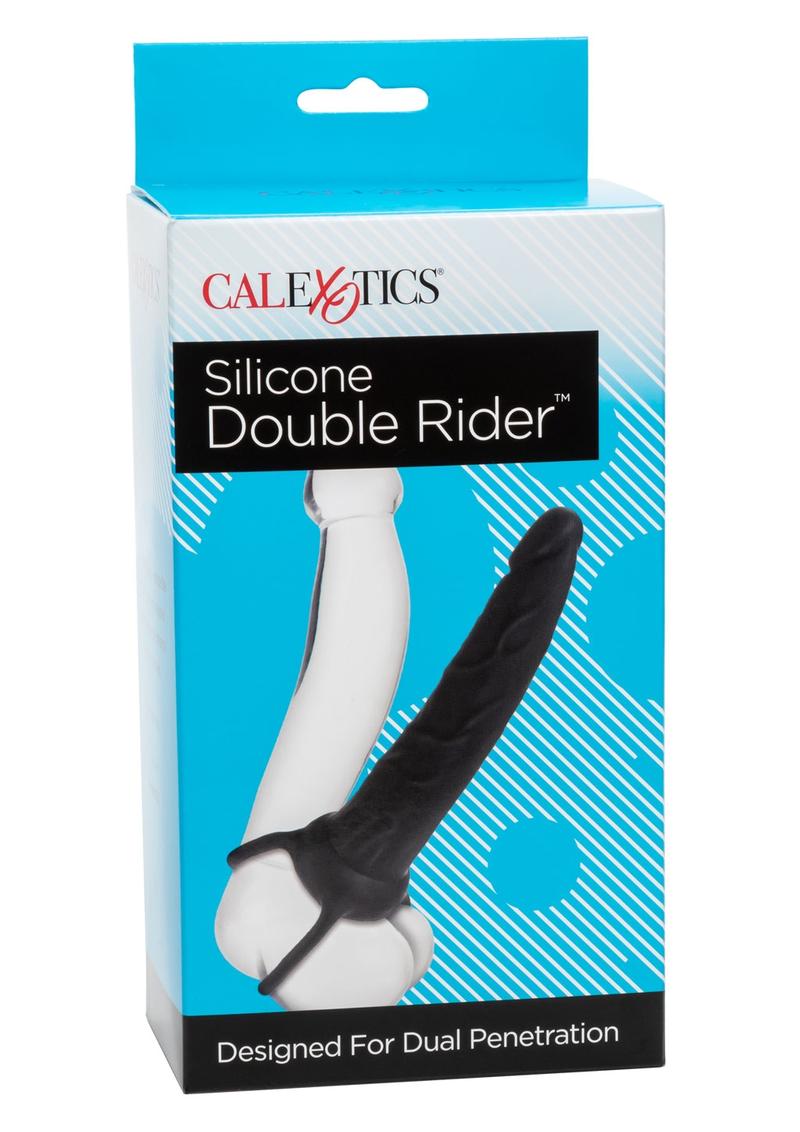 CalExotics Silicone Double Rider Cock Ring With Dual Penetration