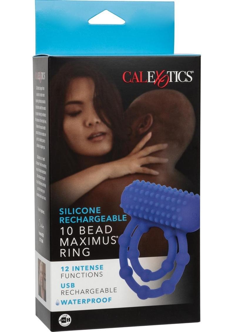 Silicone Rechargeable 10 Bead Maximus Ring For Perfect Pleasure