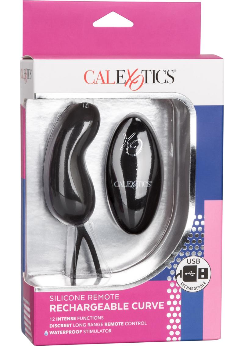 Silicone Rechargeable Curve Bullet With Remote Control Vibrators