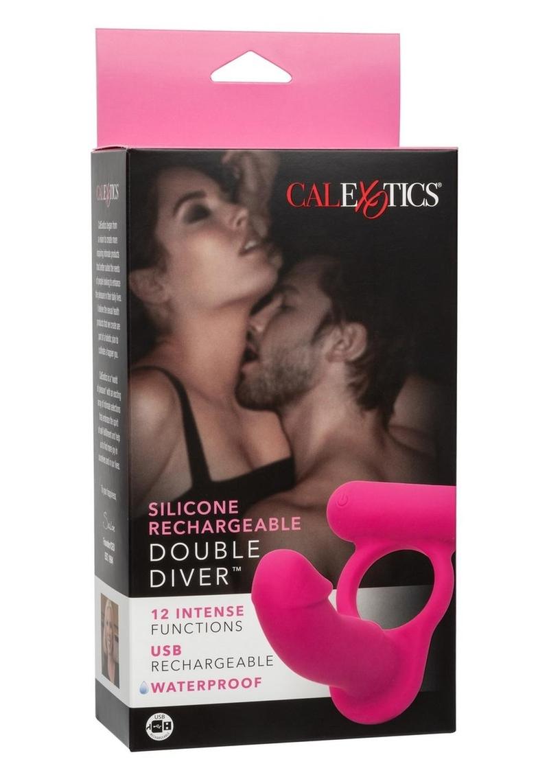 CalExotics Silicone Rechargeable Double Diver Couples Ring