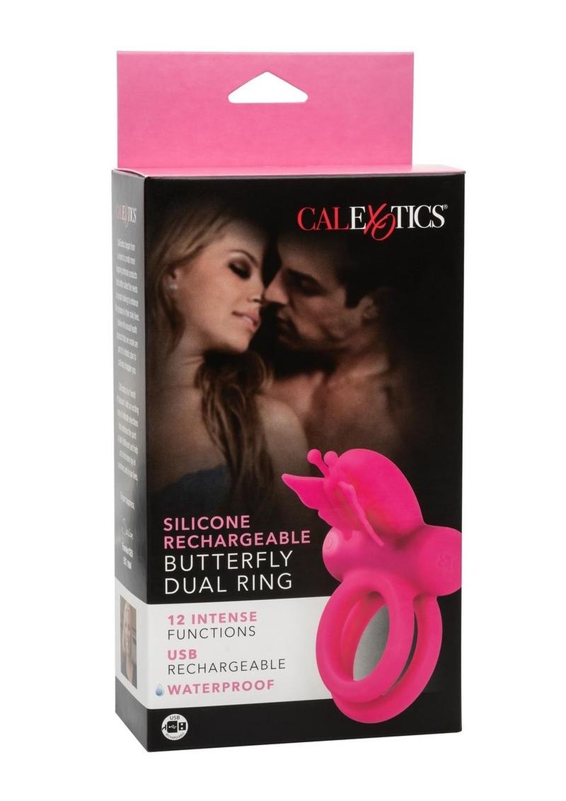 CalExotics Silicone Rechargeable Butterfly Dual Ring