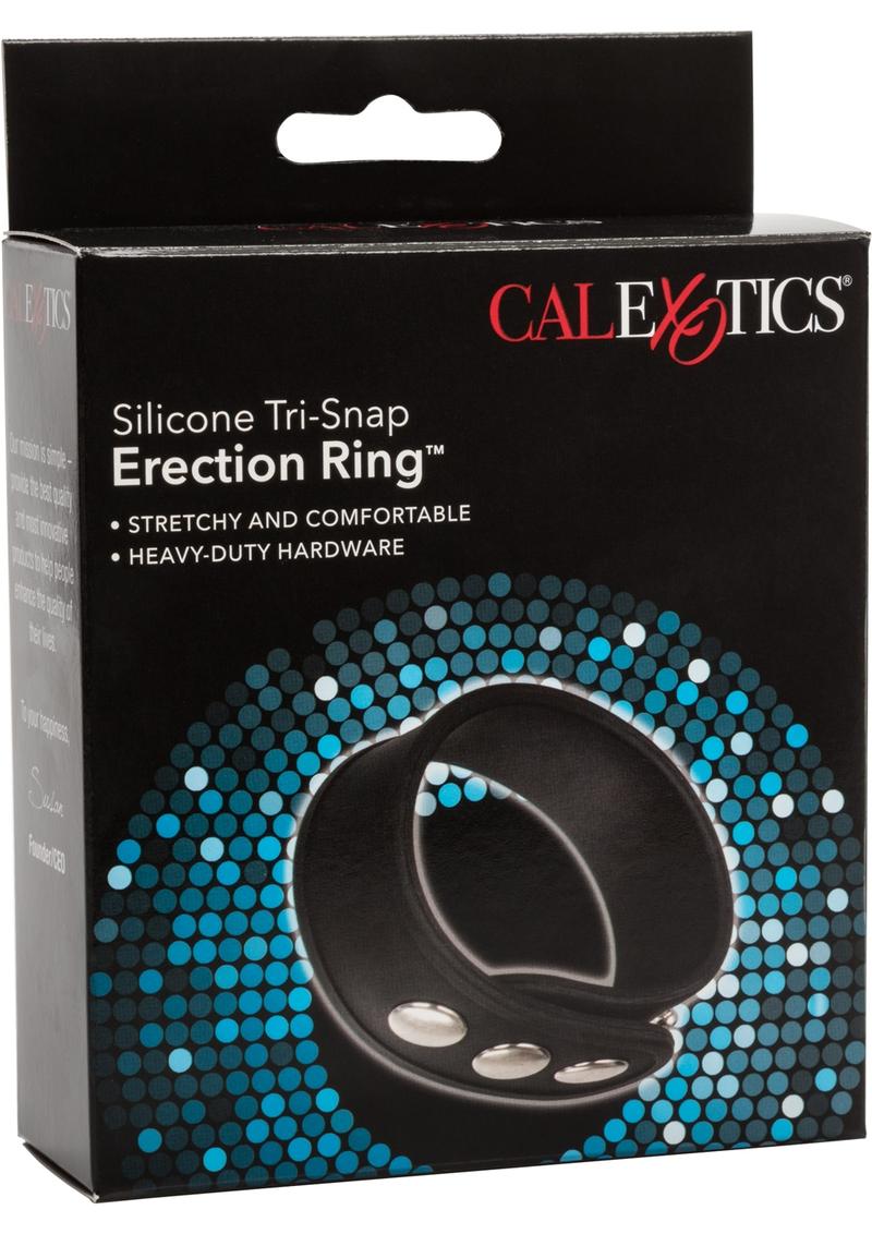 Silicone Tri Snap Erection Ring With Heavy Hardware