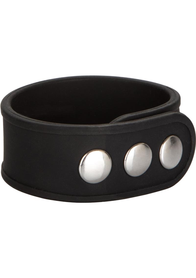 Silicone Tri Snap Erection Ring With Heavy Hardware