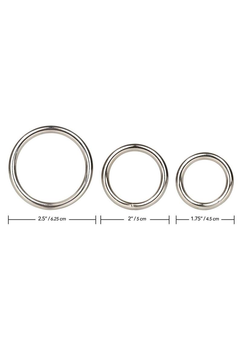 CalExotics Silver Ring Set 3 Universal Metal Rings