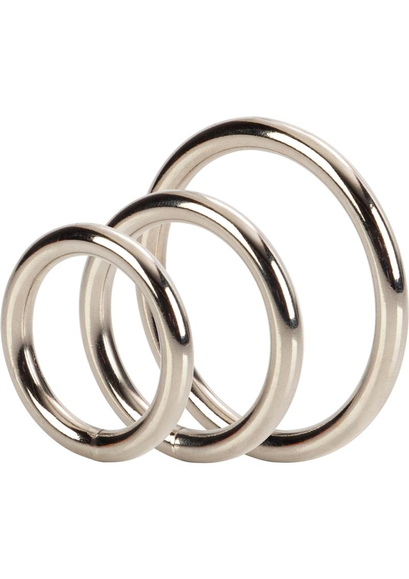 CalExotics Silver Ring Set 3 Universal Metal Rings