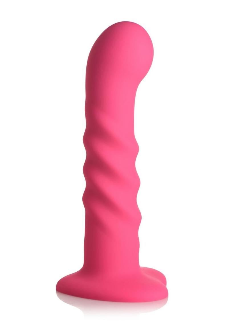 Simply Sweet 21x Vibrating Ribbed Dildo with Remote Control