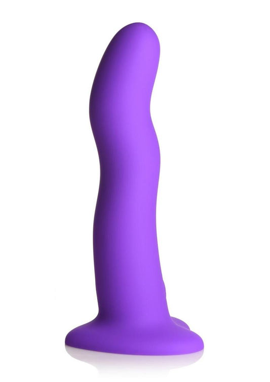 Simply Sweet Wavy Silicone Dildo Rechargeable Vibes with Control