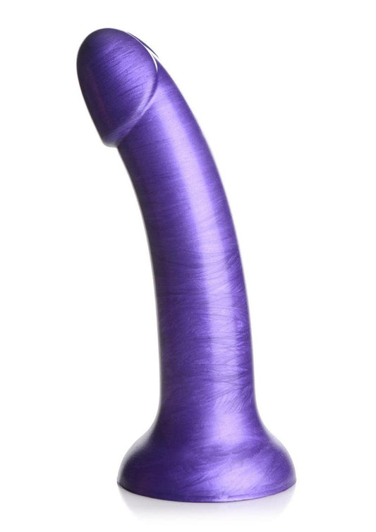 Simply Sweet Metallic Silicone Dildo 7-Inch