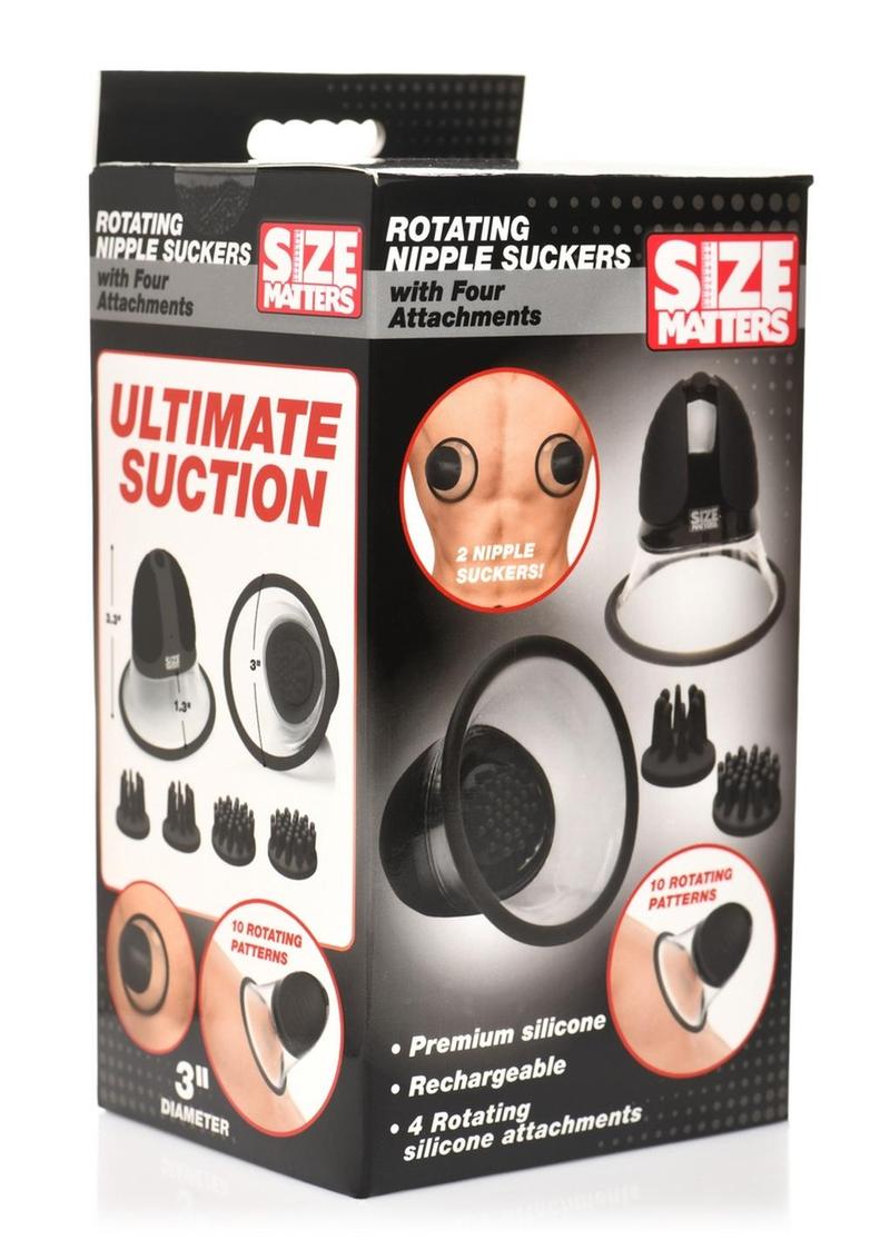 Size Matters 10X Rotating Silicone Nipple Suckers