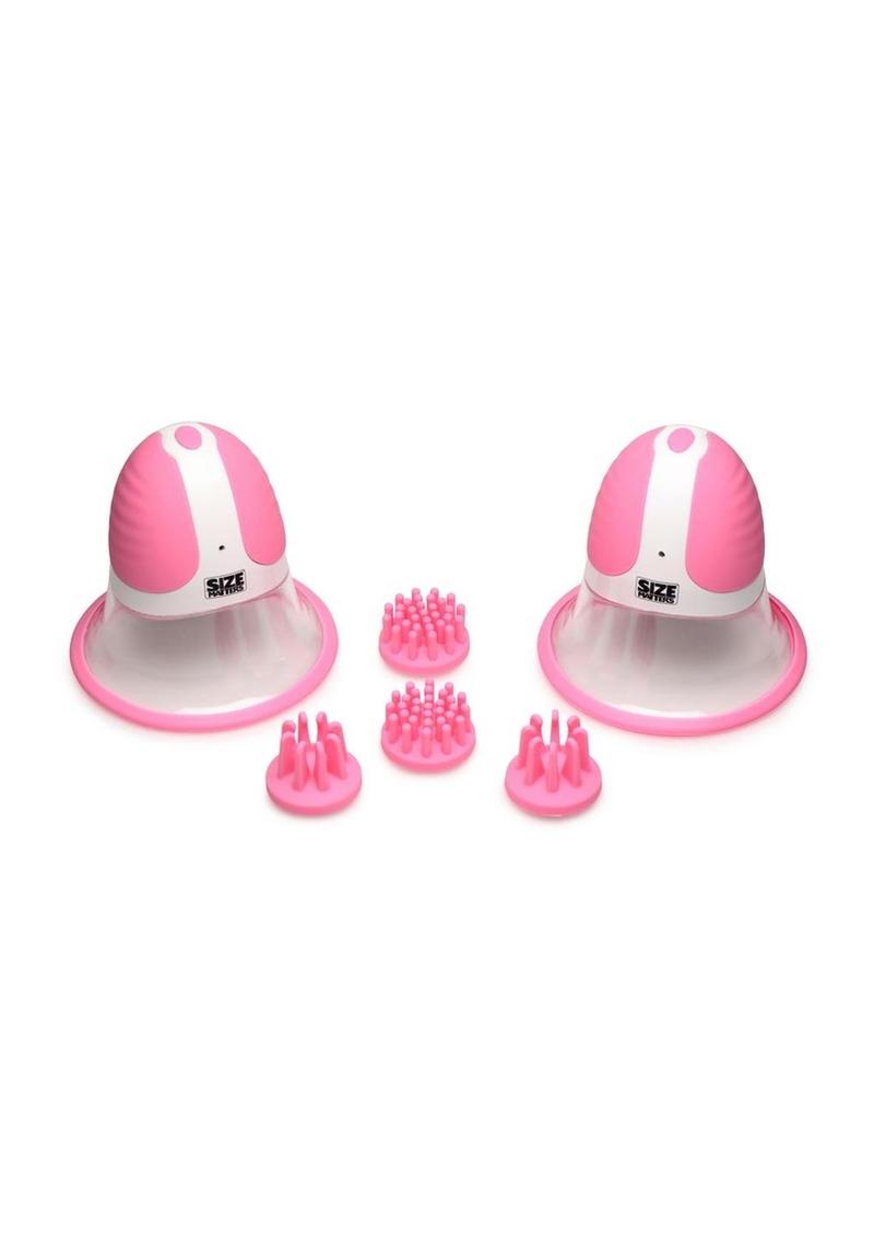 Size Matters 10X Rotating Silicone Nipple Suckers with 4 Attachments