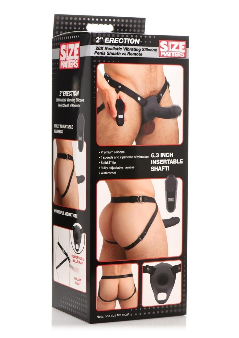 Erection Realistic Vibrating Silicone Penis Sheath