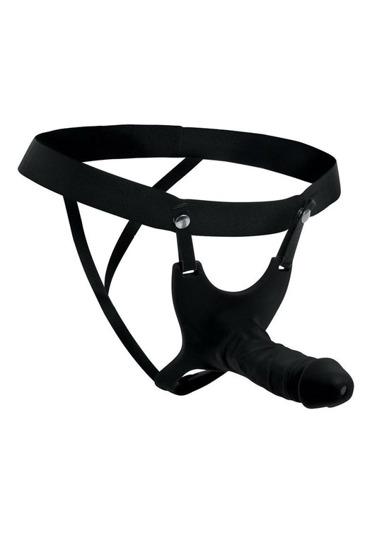 Size Matters Hollow Silicone Dildo Strap-On with Cum-Thru Tip