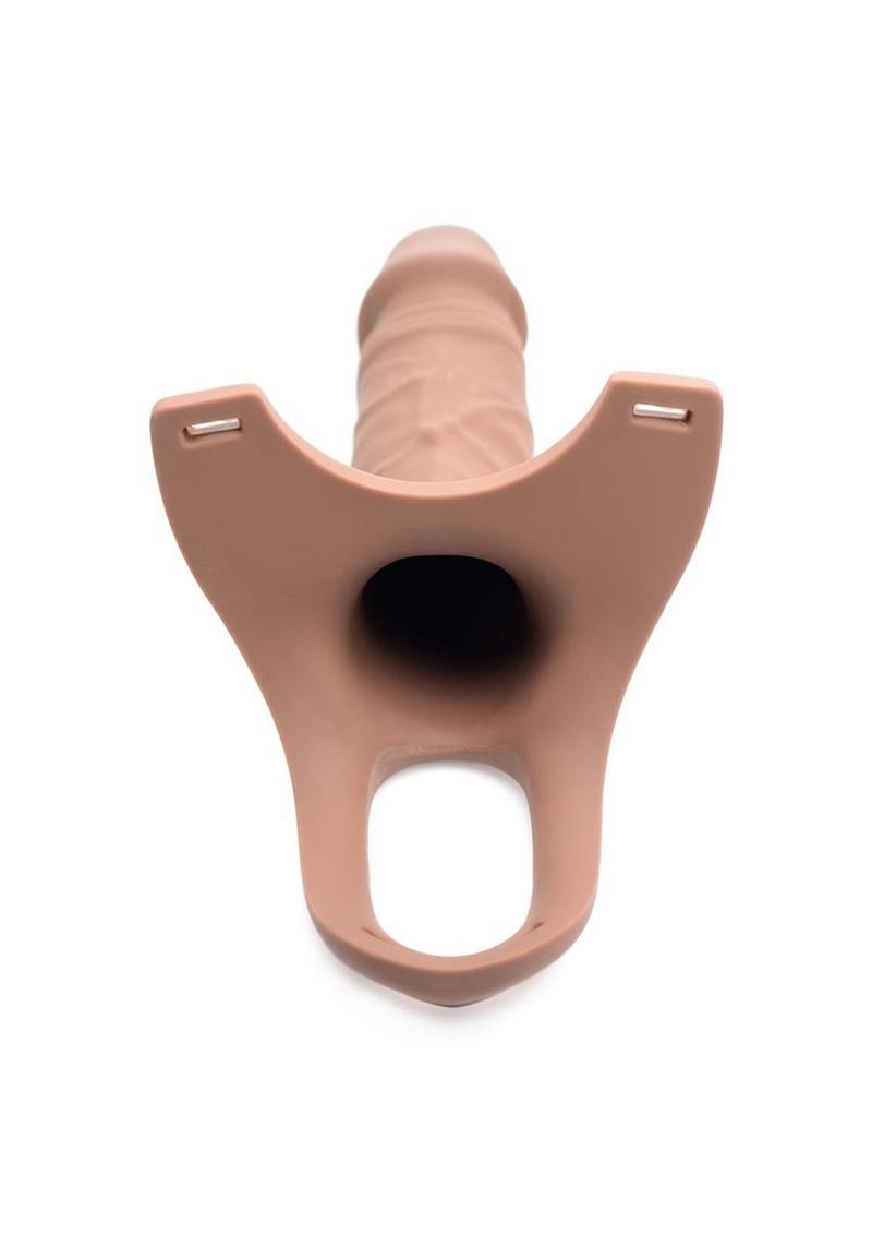 Size Matters Hollow Silicone Dildo Strap-On with Cum-Thru Tip