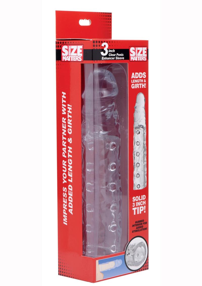 Size Matters 1.5 Inch Penis Enhancer Sleeve Secure Pleasure Fit