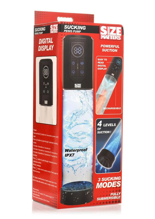 Size Matters Rechargeable Silicone Penis Pump with Digital Display