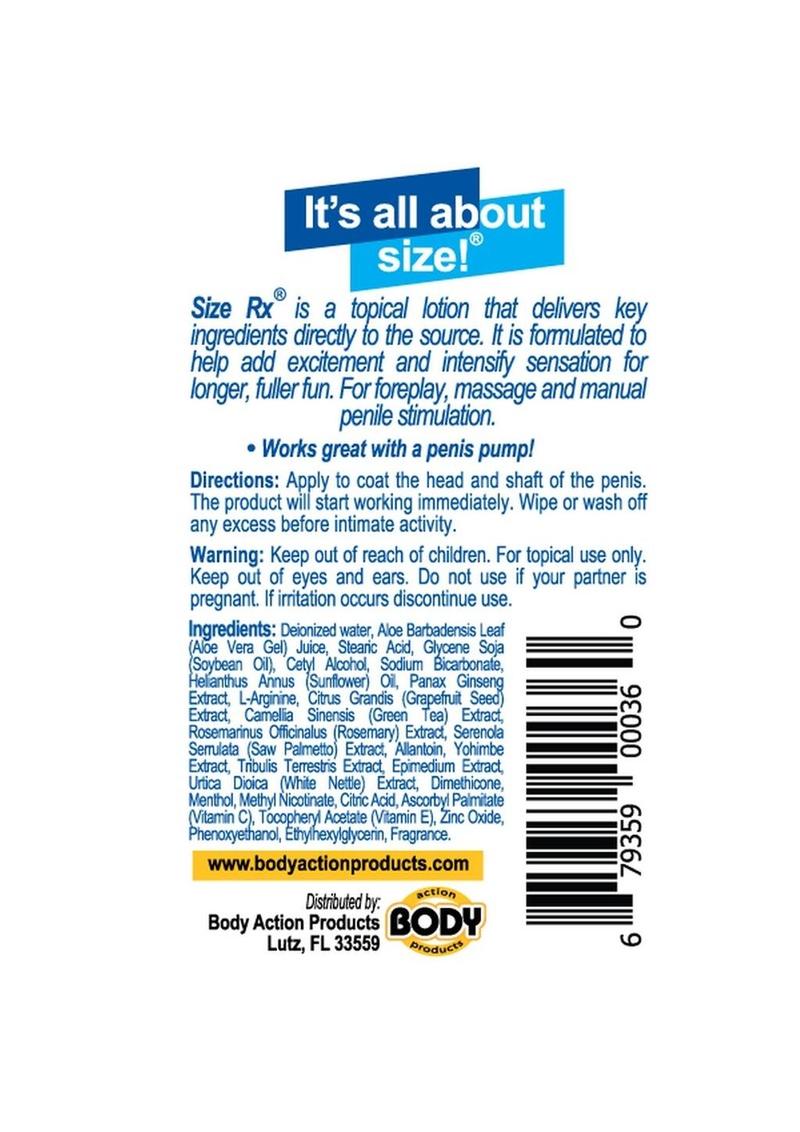 SizeRx Male Enhancement Formula Topical Lotion