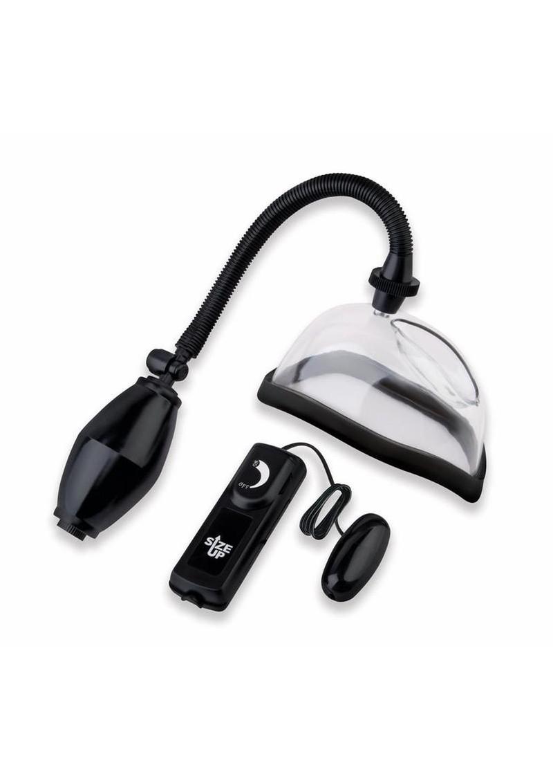 Size Up Vibrating Pussy Pump with Wired Remote Controlled