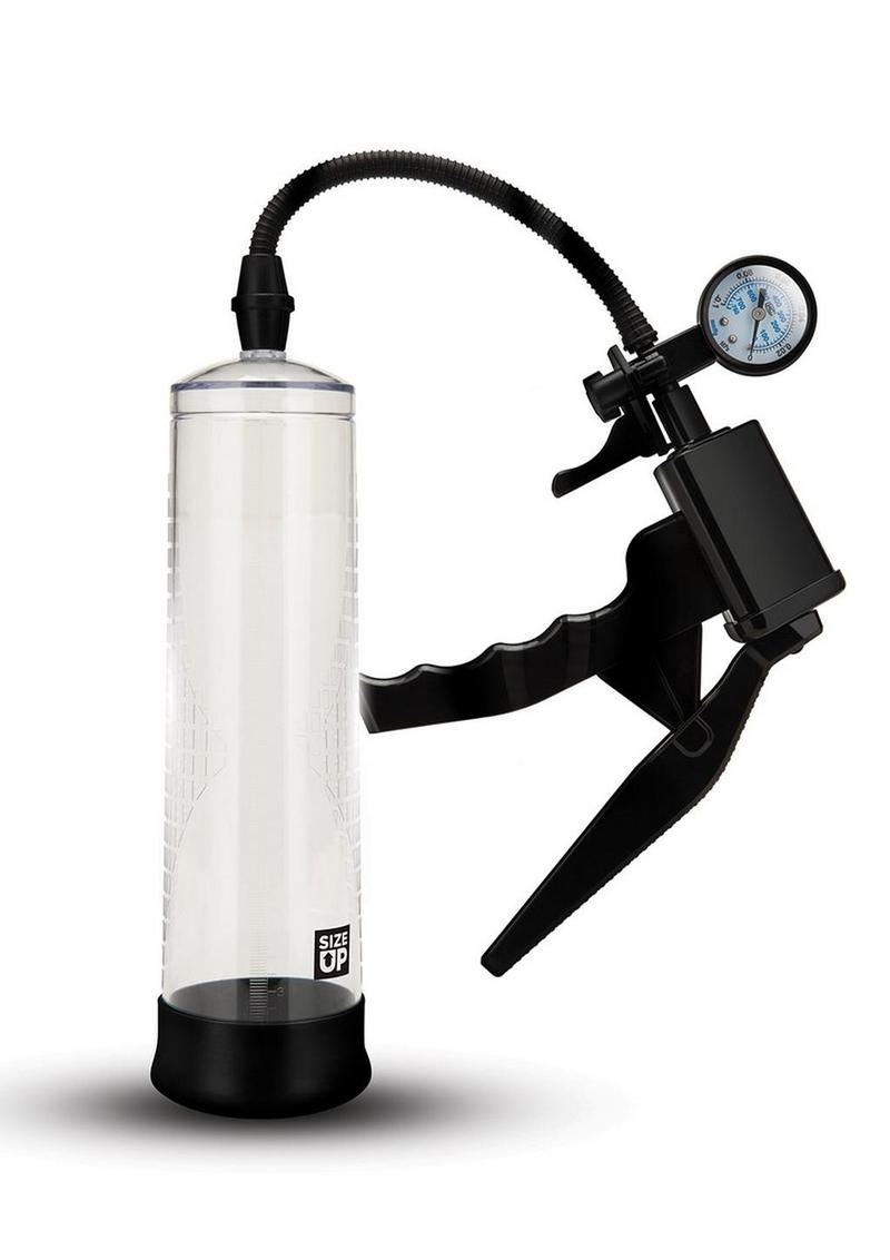 Size Up Ergonomic Trigger Penis Pump with Pressure Gauge Set