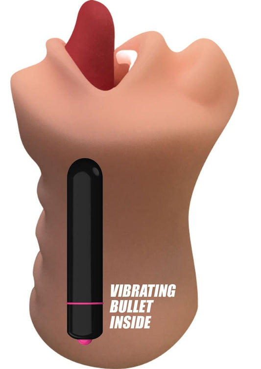 Hum Job Mouth Stroker + Vibrating Bullet Skintastic Feel