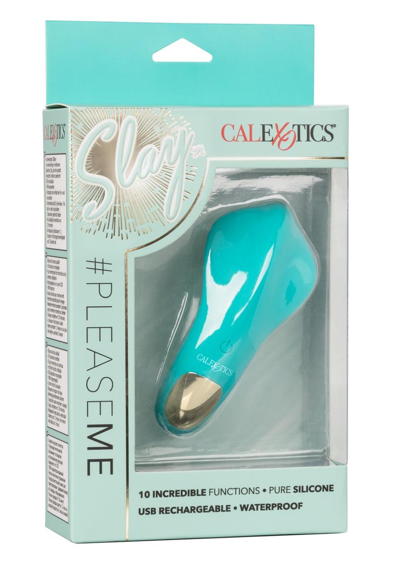 Slay Pleaser Silicone Rechargeable Massager Aqua Green