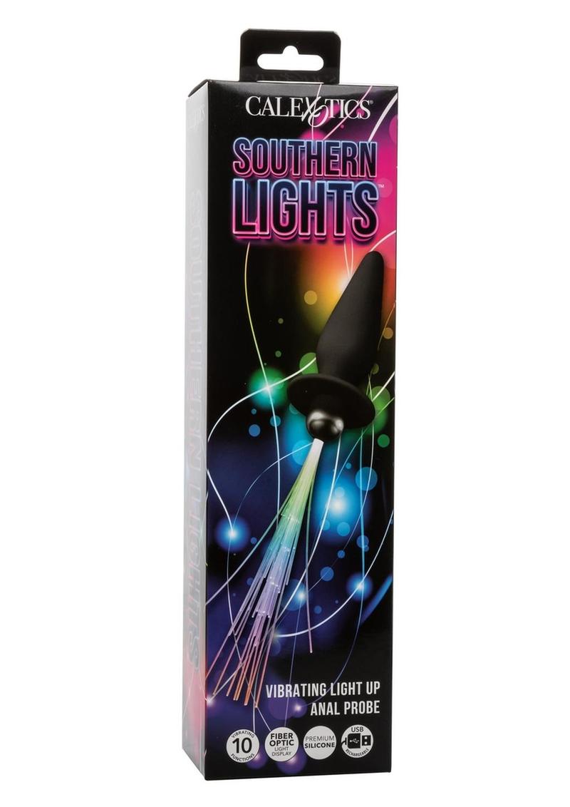 Southern Lights Vibrating Light-Up Anal Probe Premium Silicone