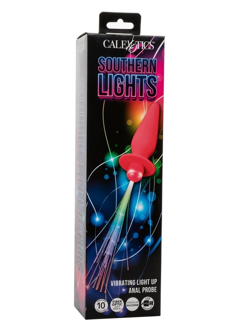 Southern Lights Vibrating Light-Up Anal Probe Premium Silicone