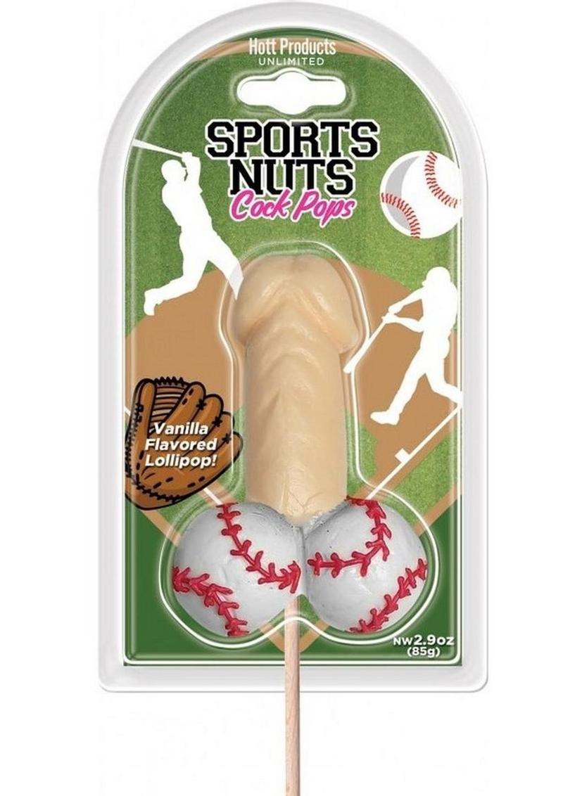 Sports Nuts Cock Pop Vanilla Flavored Lollipop