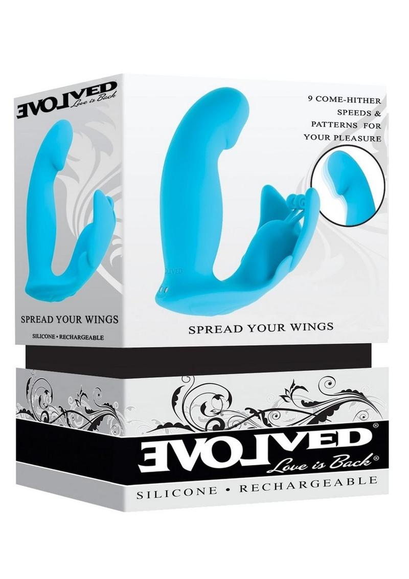Evolved Spread Your Wings Rechargeable Silicone Multi-Vibrator