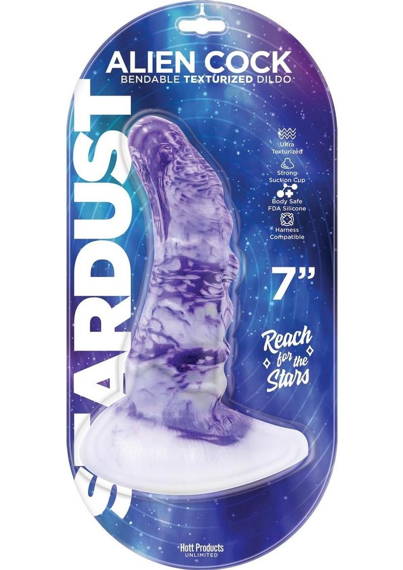 Stardust Alien Cock 7 Inch Bendable Textured Dildo Suction Cup