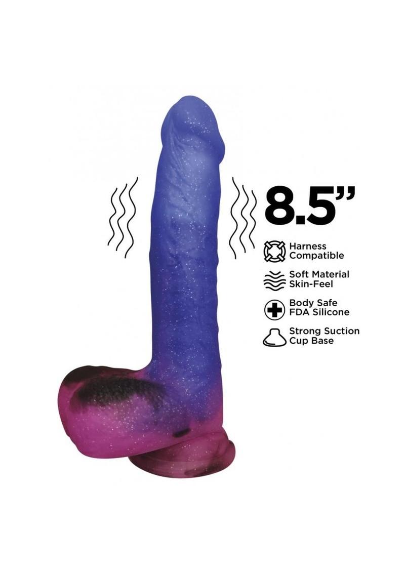 Stardust Milky Way Bendable Vibrating Silicone Dildo Multicolor