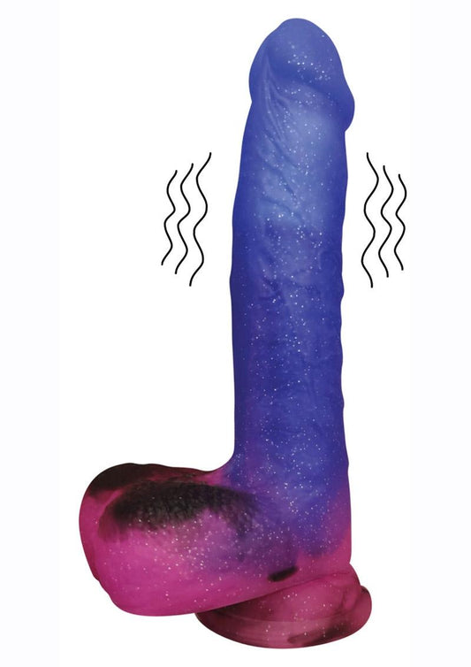 Stardust Milky Way Bendable Vibrating Silicone Dildo Multicolor