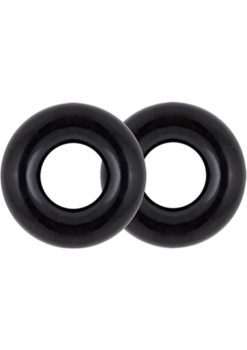 Stay Hard Donut Rings Oversized Stretchy And Body Safe Black Rings