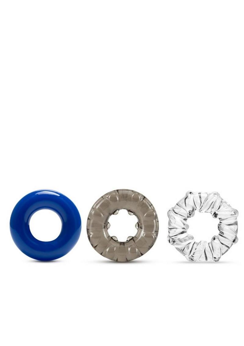 Stay Hard Triple Stretch 3 Pack Cock Rings Superior Strength