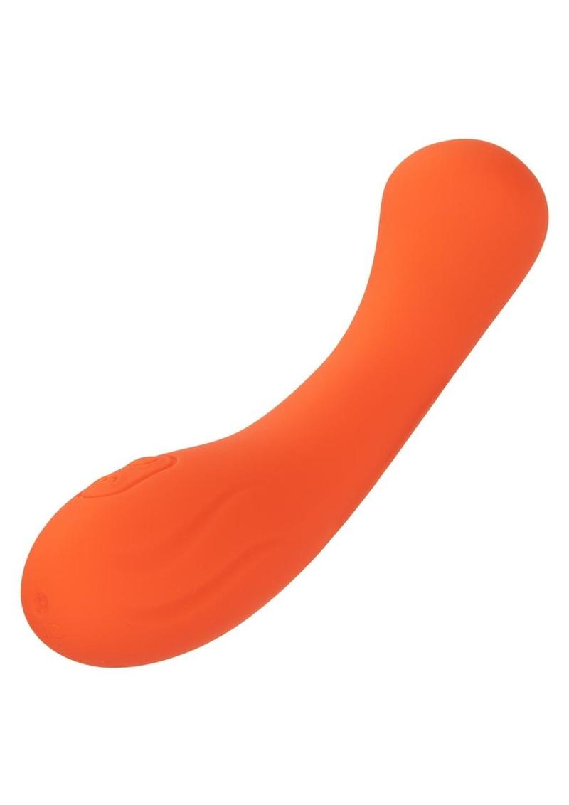 Stella Liquid Silicone G-Wand Rechargeable Vibrator in Orange by CalExotics