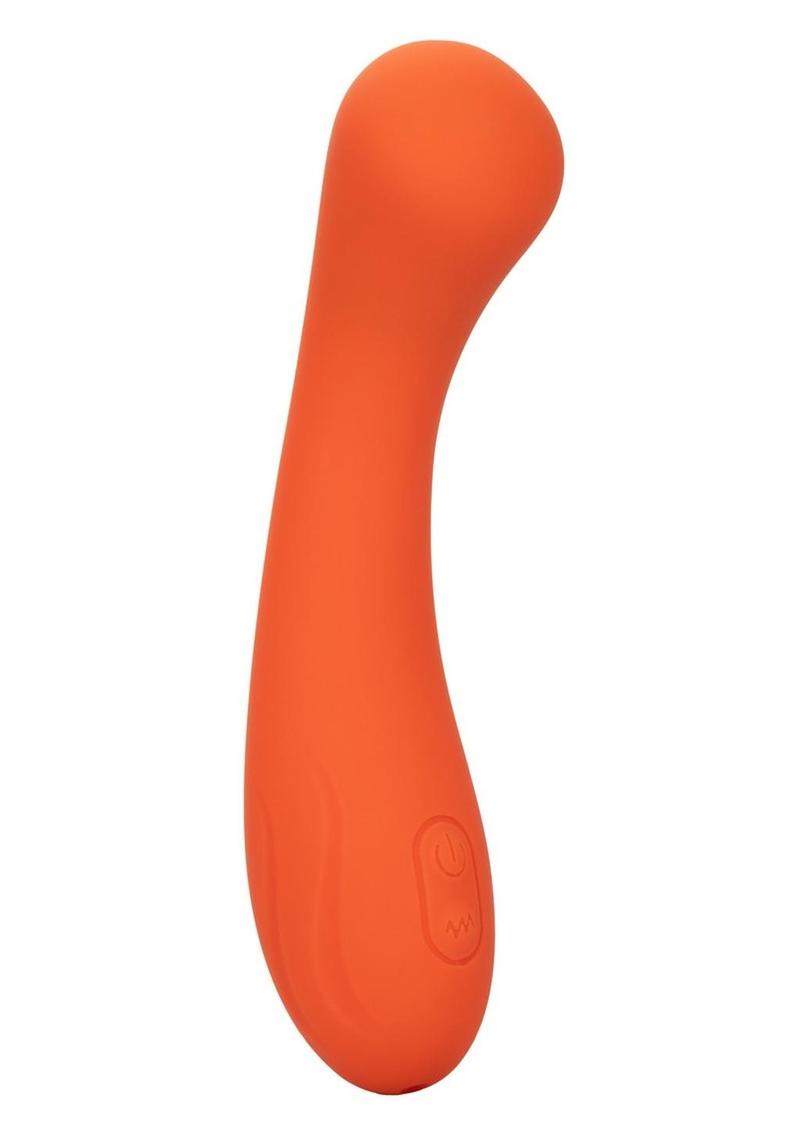 Stella Liquid Silicone G-Wand Rechargeable Vibrator in Orange by CalExotics