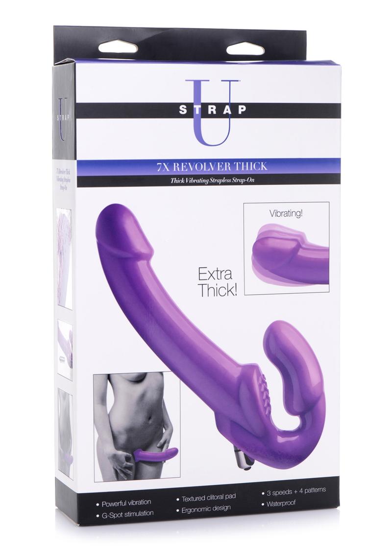 7X Revolver Thick Waterproof And Vibrating Strapless Strap-On