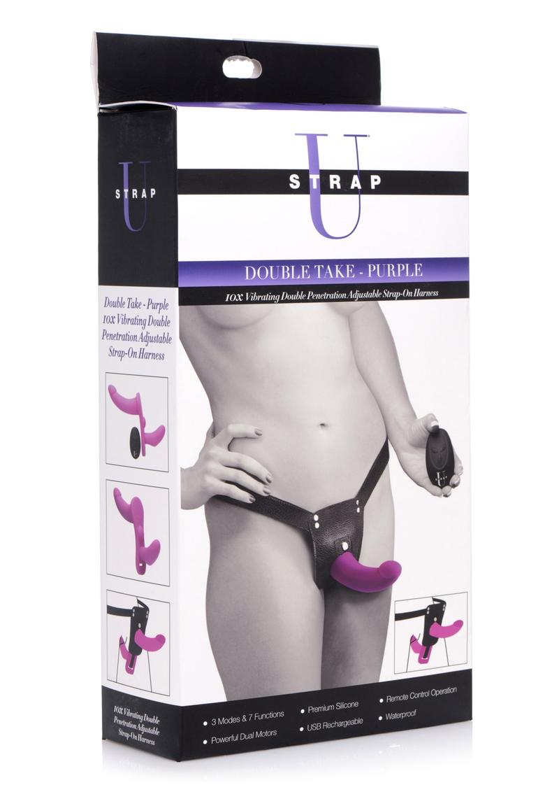 Strap U Double Take Vibrating Double Penetration Strap-On Harness