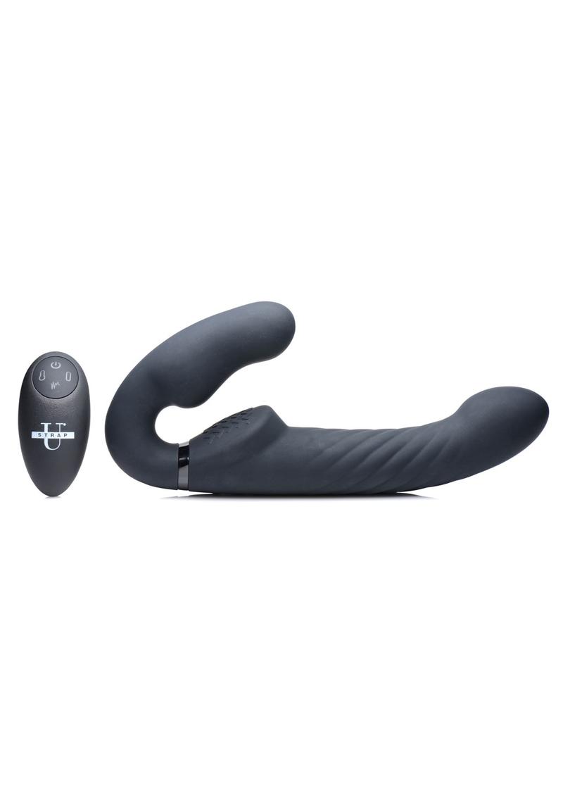 Strap U Ergo-Fit Twist Inflatable and Vibrating Strapless Strap-On