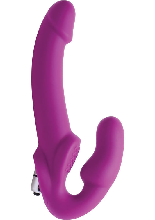 Strap U Evoke Vibrating Strapless Silicone Strap-On Dildo