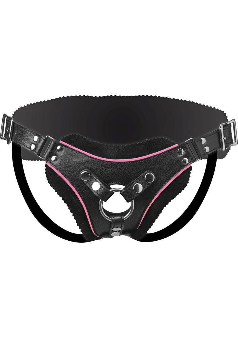 Strap U Flamingo Low Rise Strap-On Adjustable Leather Harness