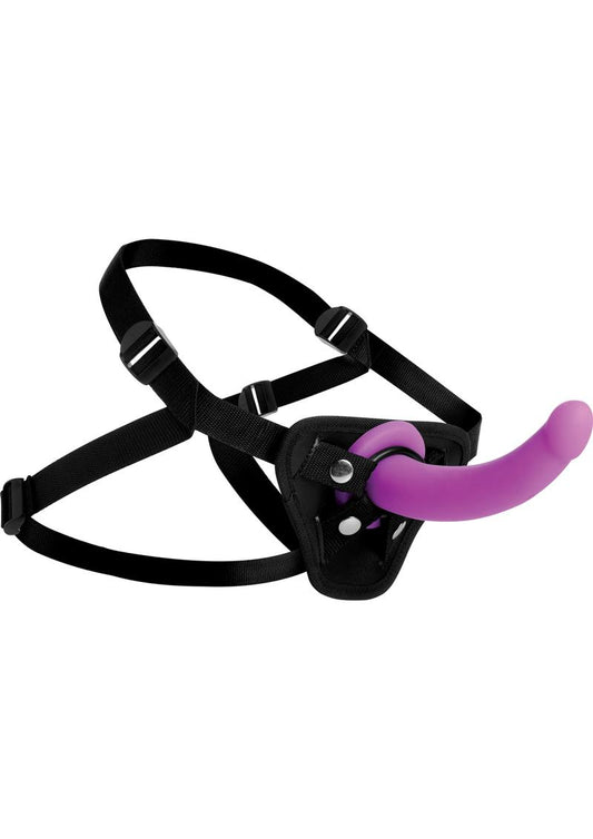 Strap U Navigator Silicone G-Spot Dildo with Harness