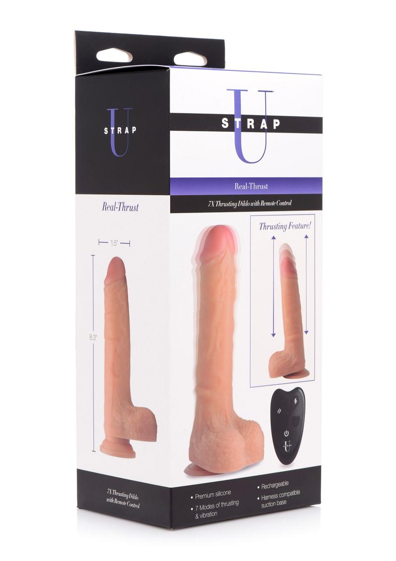Real-Thrust Thrusting Silicone Dildo with Remote Control