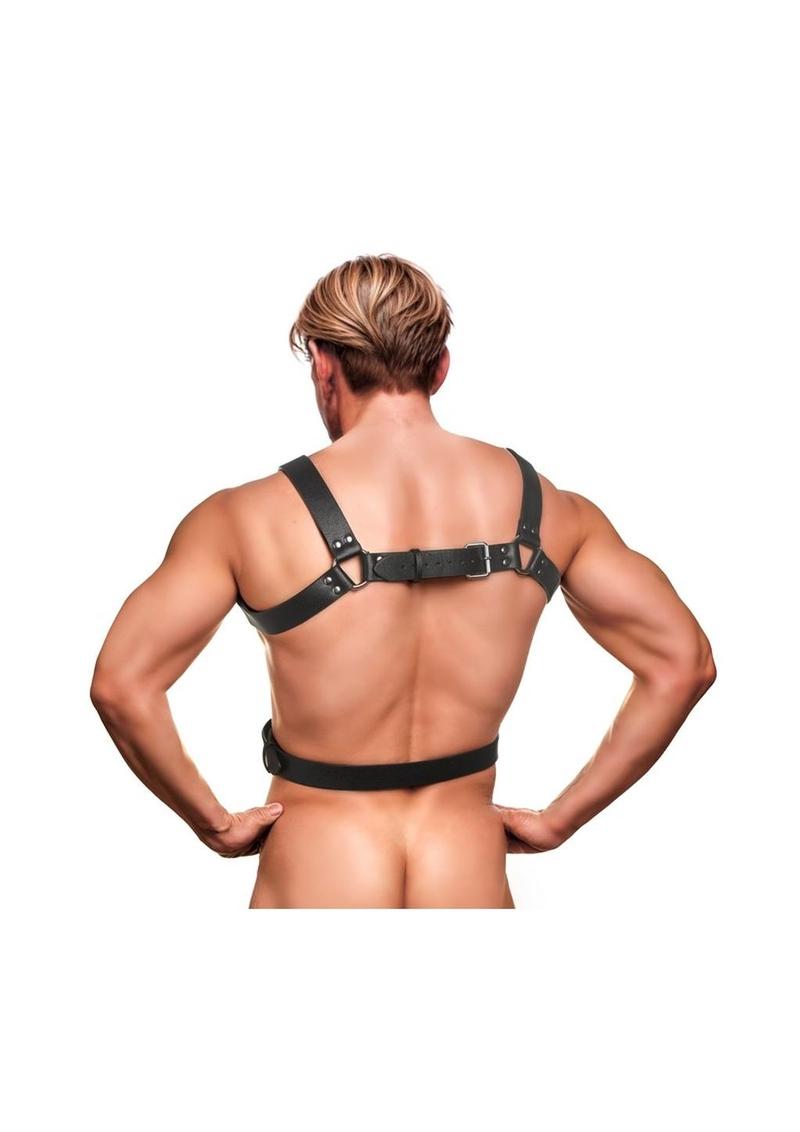 Strict 6 O-Ring Chest Harness Fully Adjustable Vegan Leather