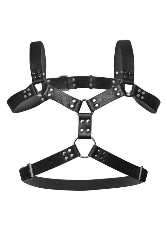 Strict 6 O-Ring Chest Harness Fully Adjustable Vegan Leather