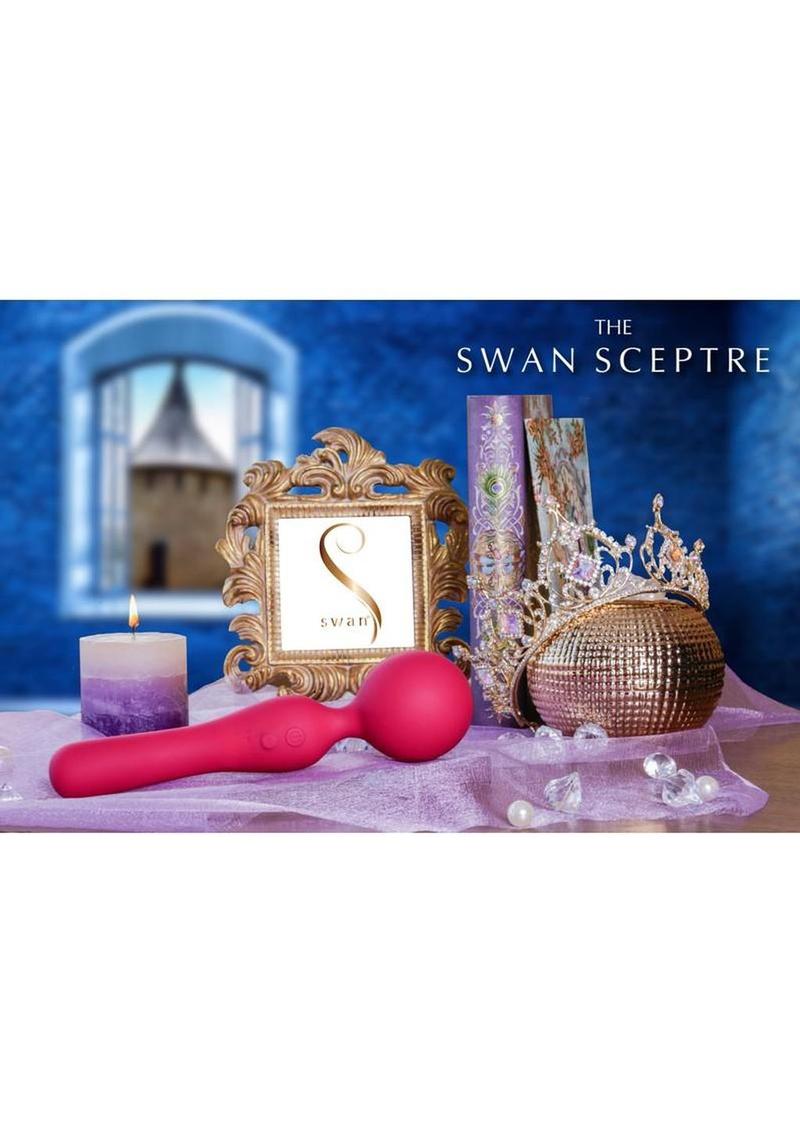 The Swan Sceptre Rechargeable Silicone Dual-End Wand Massager