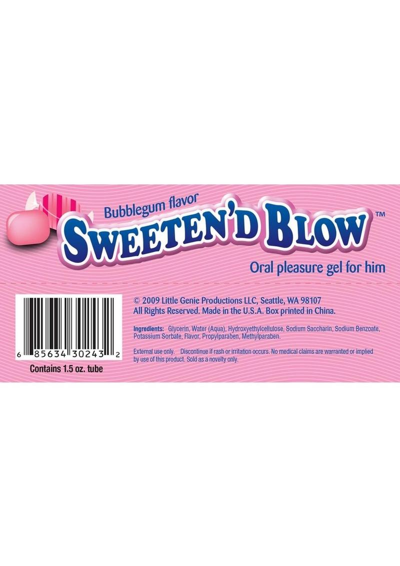 Sweeten’d Blow Bubblegum Flavored Oral Pleasure Gel for Him