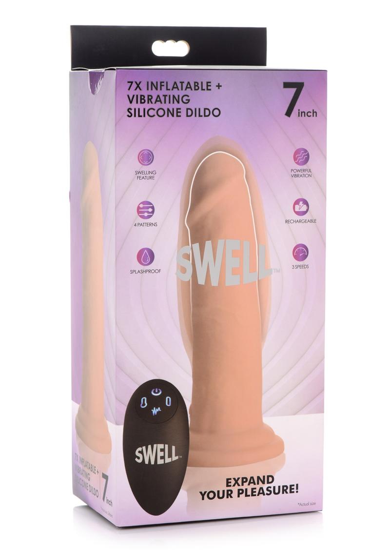 Swell 7X Inflatable And Vibrating Rechargeable Silicone Dildo
